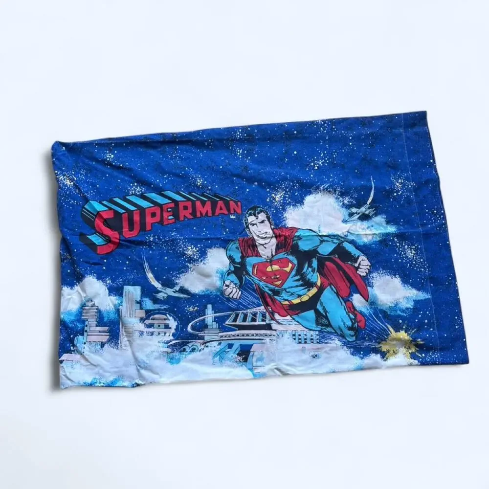 Vintage superman pillow case